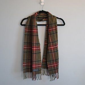 Vintage Burberry Wool Scarf - Made in Scotland